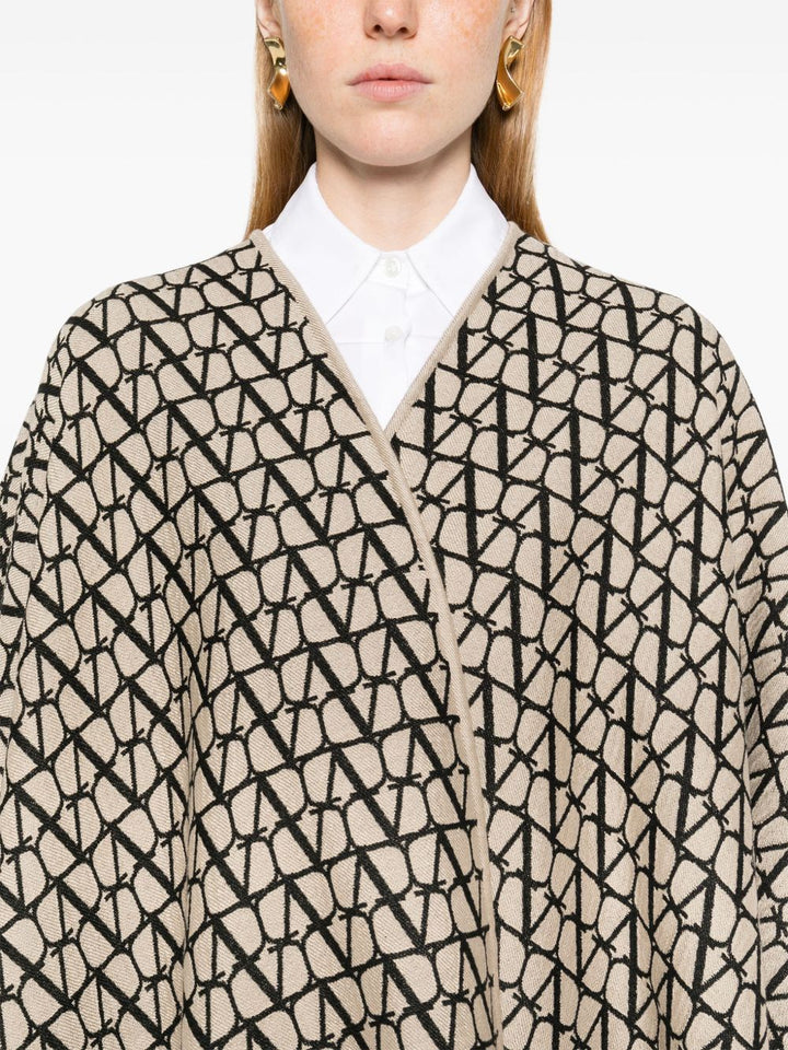 Valentino Vlogo toile iconographe reversible Poncho