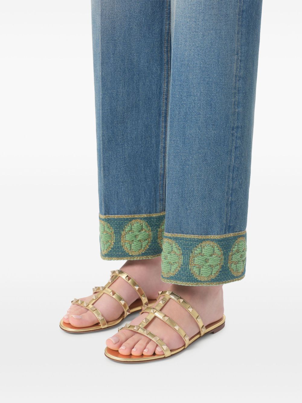 Valentino Garavani Rockstud leather flat sandals