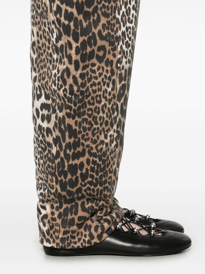 GANNI Leopard Print Angi Jeans