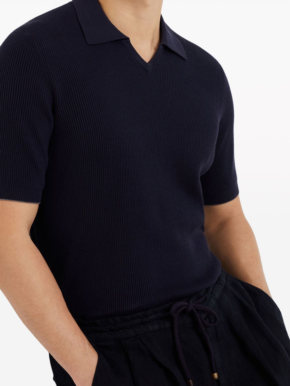 Brunello Cucinelli Ribbed Knit Polo
