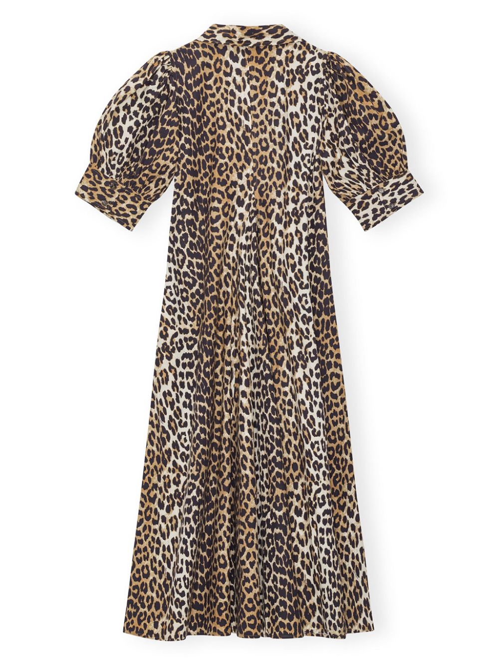 GANNI Midi leopard print Dress