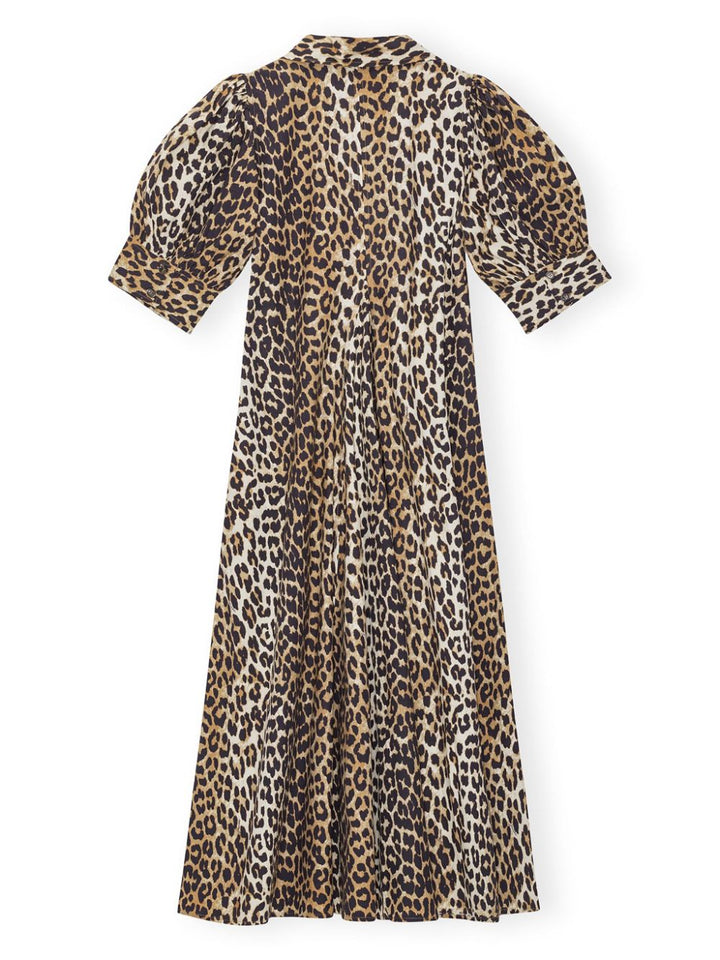 GANNI Midi leopard print Dress