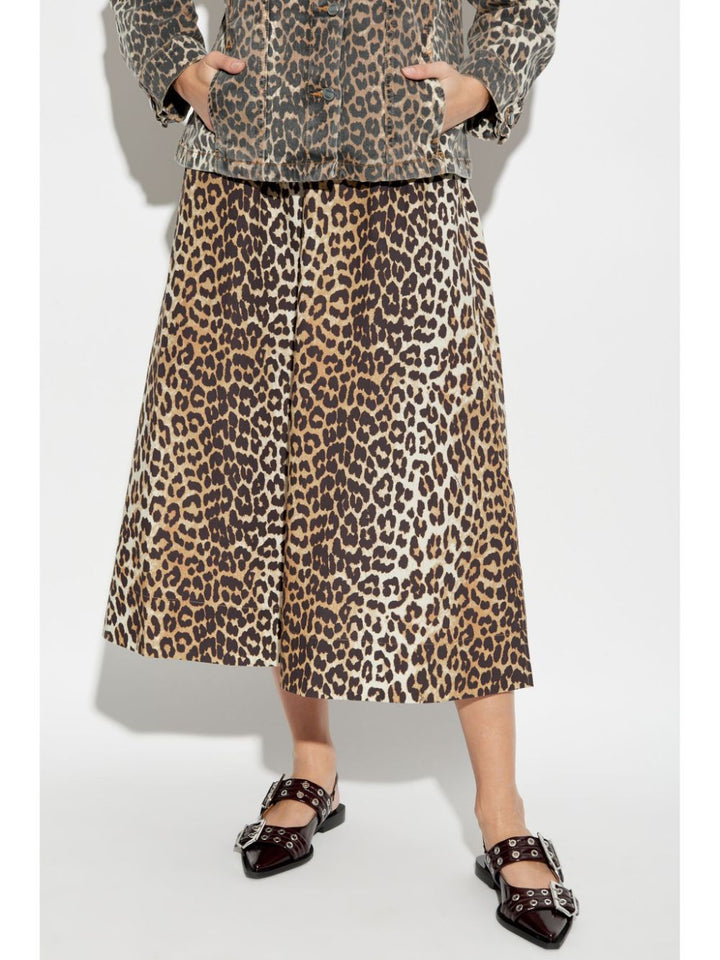 GANNI leopard print Skirt