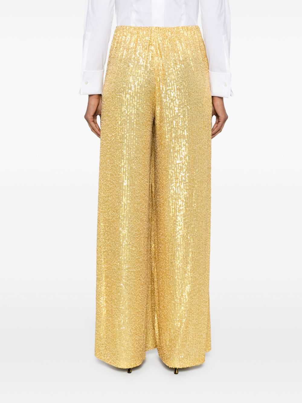Norma Kamali Wide Leg Sequins Pants