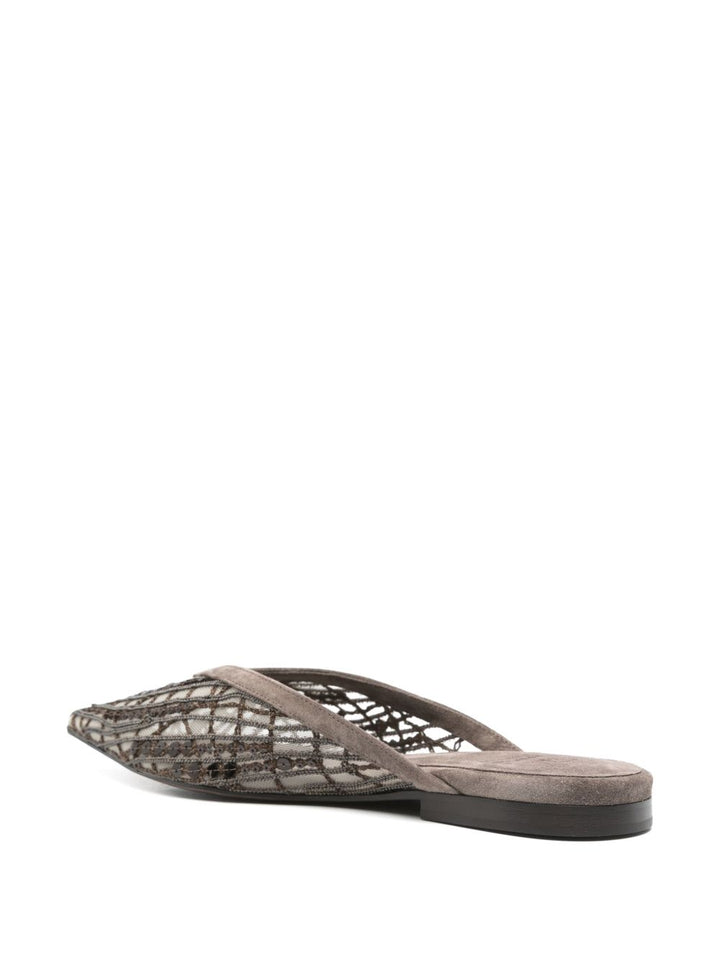 Brunello Cucinelli Suede Slides