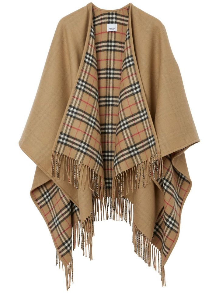 Burberry Vintage Check pattern reversible poncho