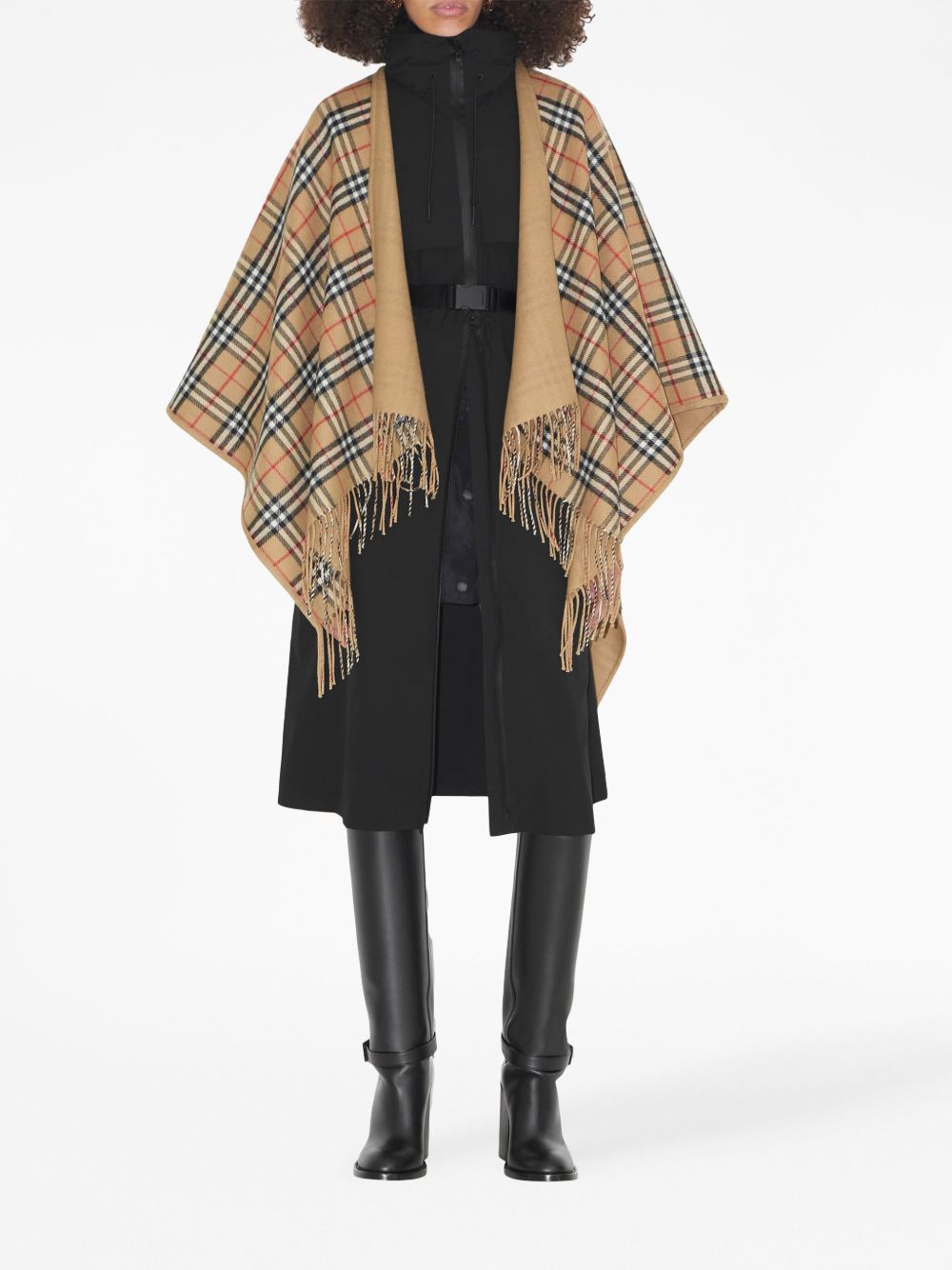 Burberry Vintage Check pattern reversible poncho