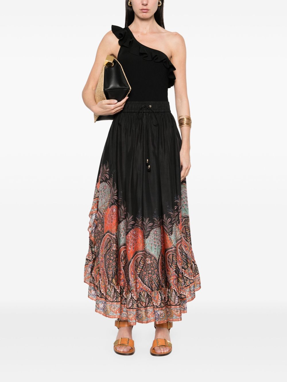 Zimmermann Rhiannon silk skirt
