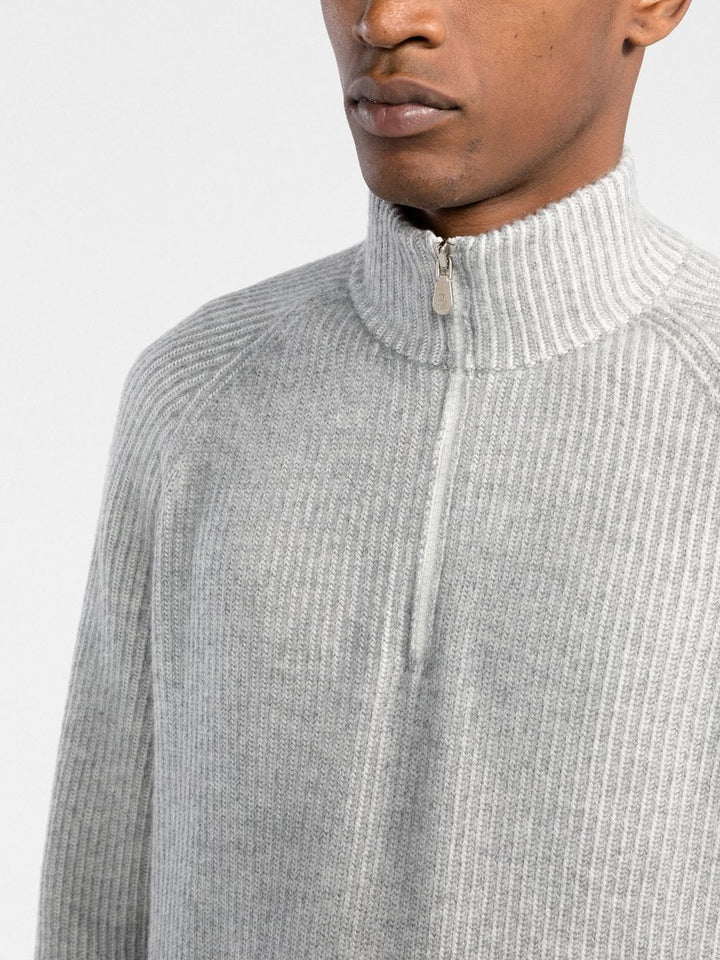 Brunello Cucinelli half zip turtleneck