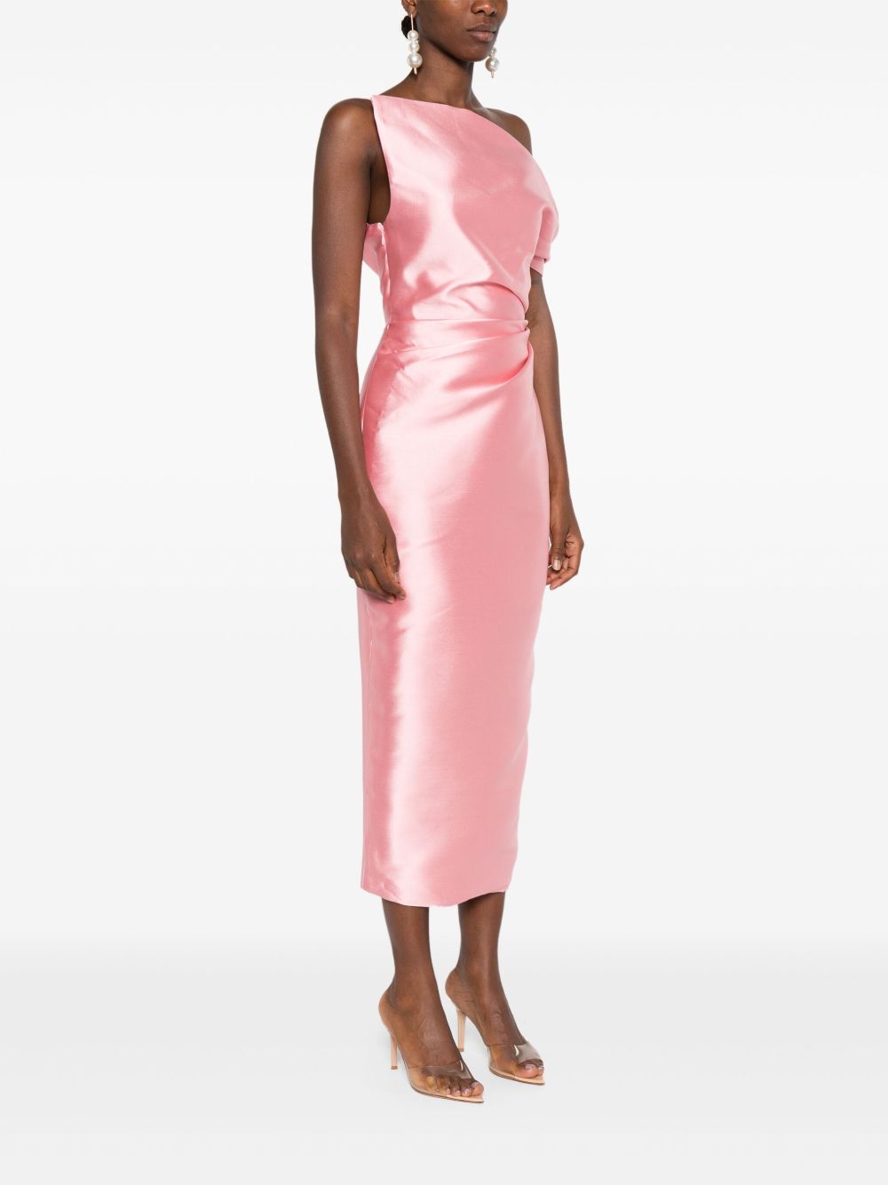 Solace London Off-Shoulder Midi Dress