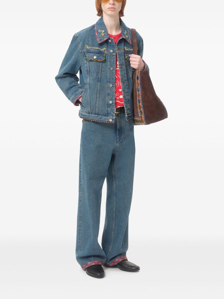 Valentino Denim Embroidered jacket