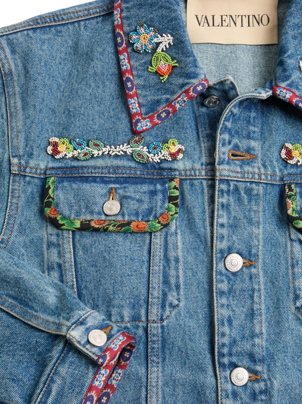 Valentino Denim Embroidered jacket