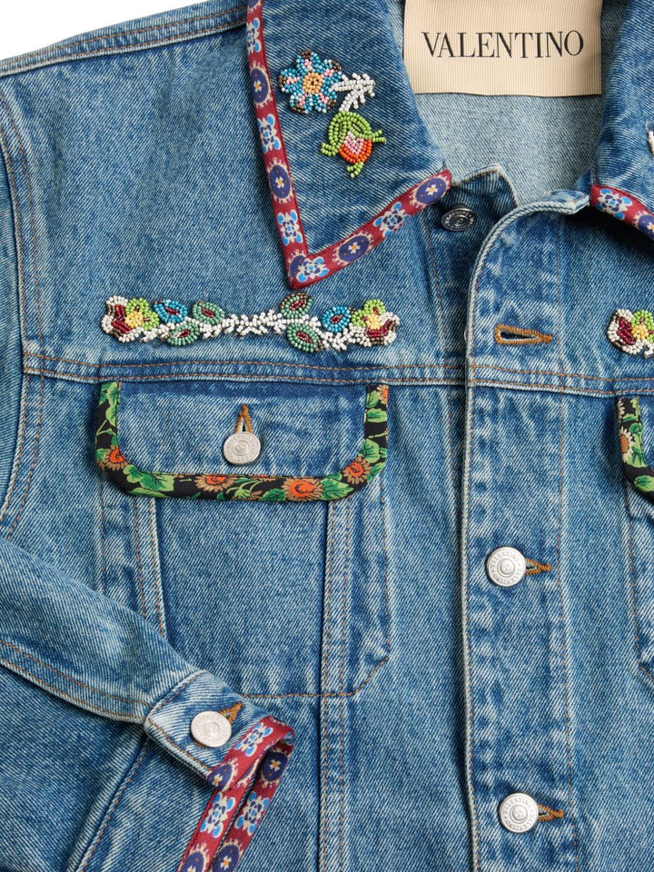 Valentino Denim Embroidered jacket