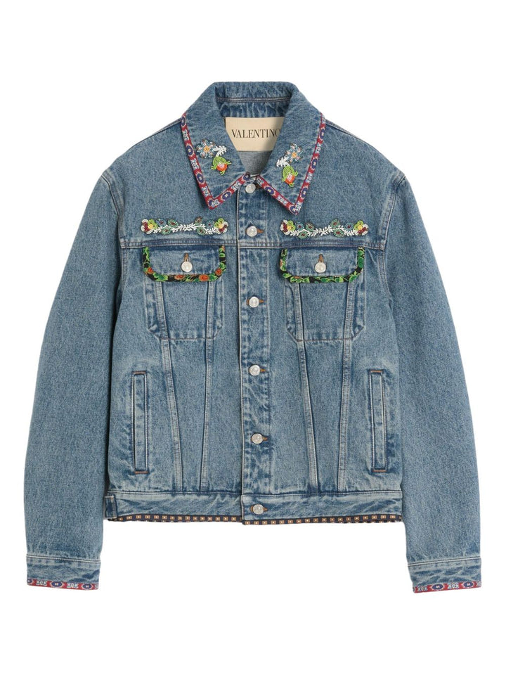 Valentino Denim Embroidered jacket