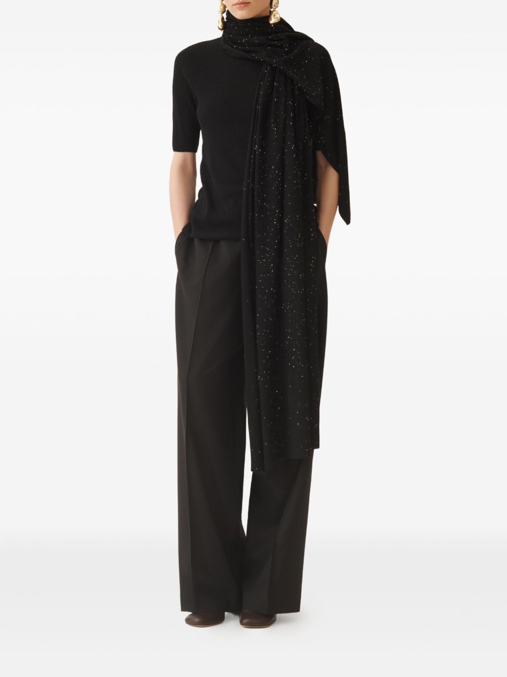 Fabiana Filippi sequin embellishment Wool scarf