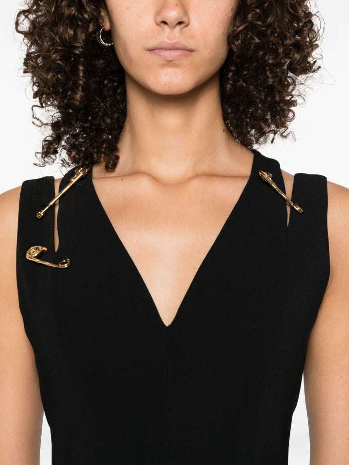 Versace safety-pin embellishment mini dress