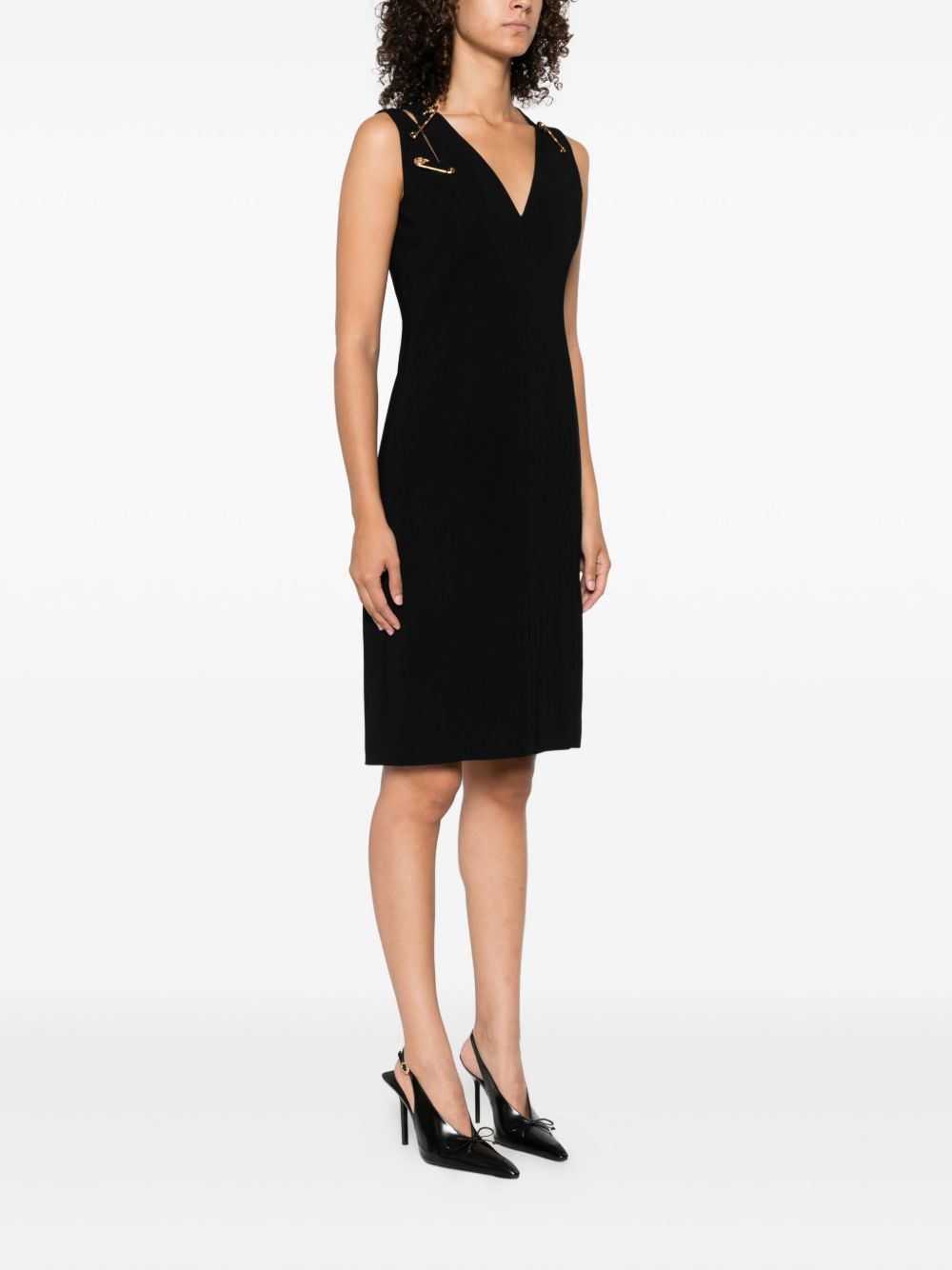 Versace safety-pin embellishment mini dress