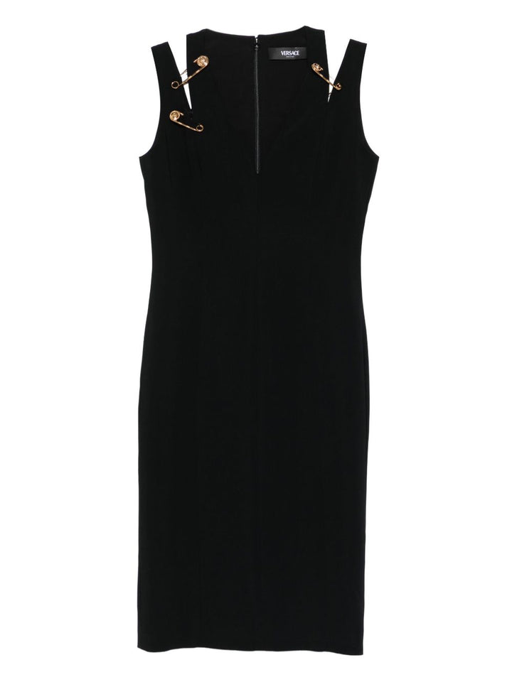 Versace safety-pin embellishment mini dress