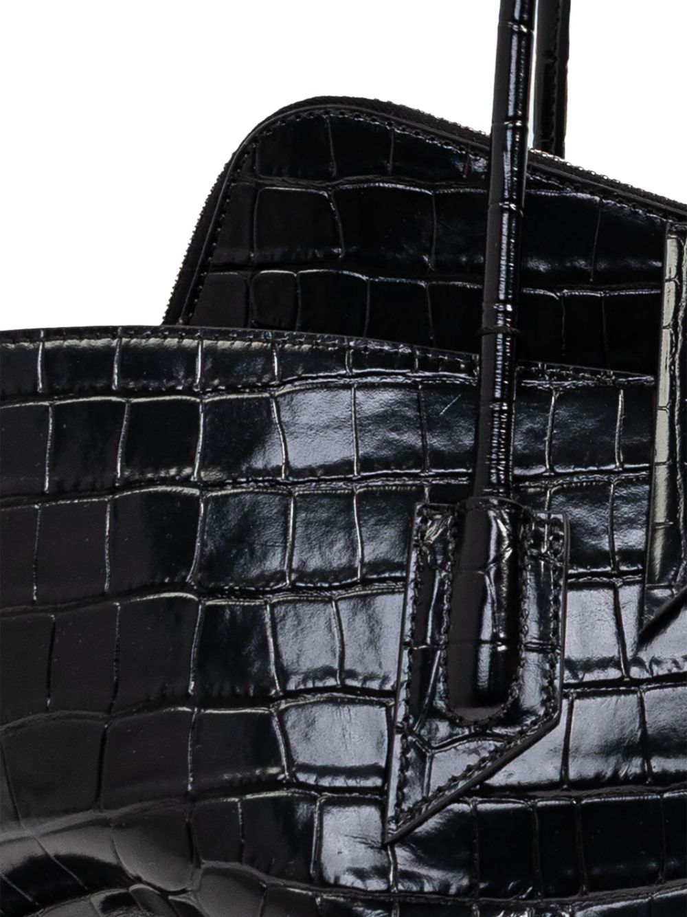 The Attico crocodile-effect La Passeggiata medium bag