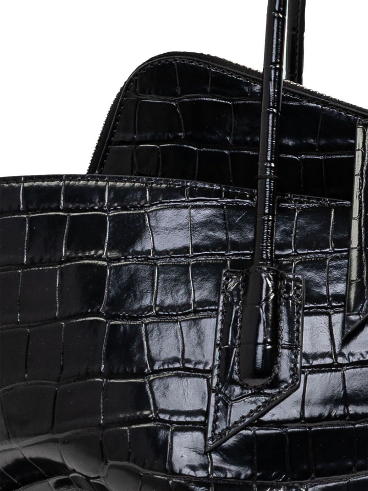 The Attico crocodile-effect La Passeggiata medium bag