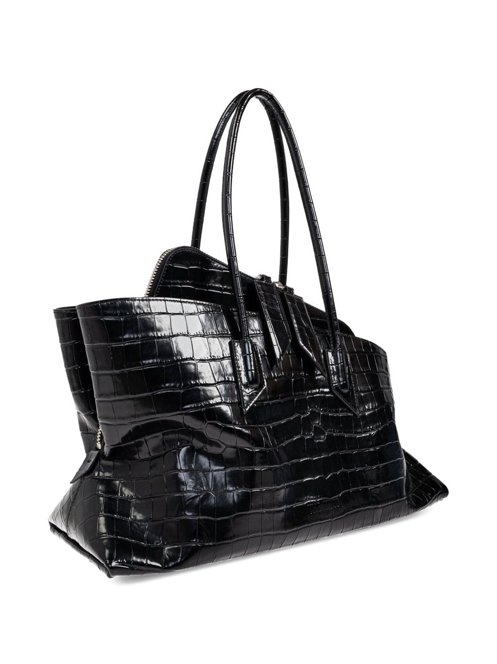 The Attico crocodile-effect La Passeggiata medium bag