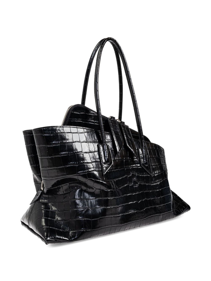 The Attico crocodile-effect La Passeggiata medium bag