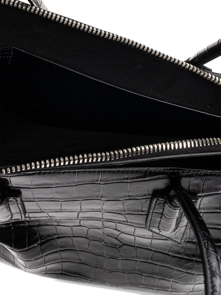 The Attico crocodile-effect La Passeggiata medium bag