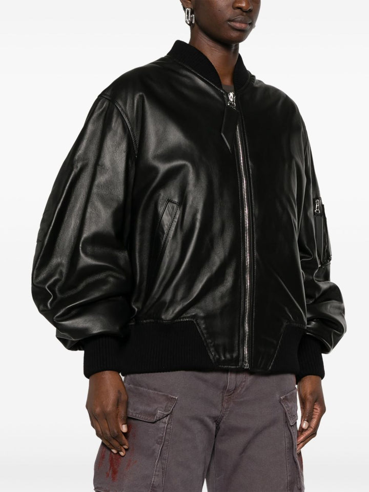The Attico leather bomber jacket