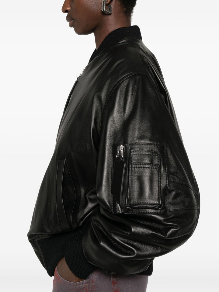 The Attico leather bomber jacket