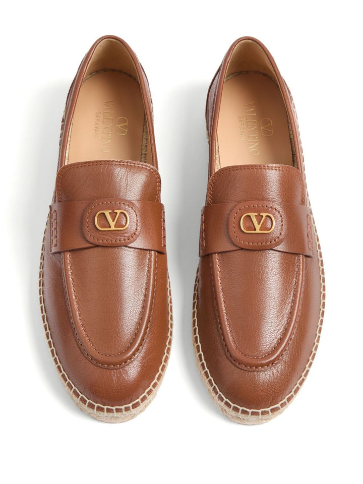 Valentino Garavani VLogo Signature leather espadrilles