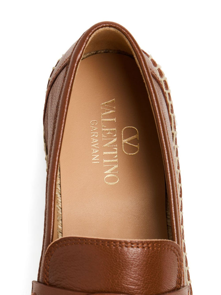 Valentino Garavani VLogo Signature leather espadrilles