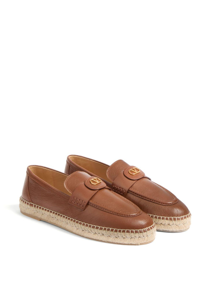 Valentino Garavani VLogo Signature leather espadrilles