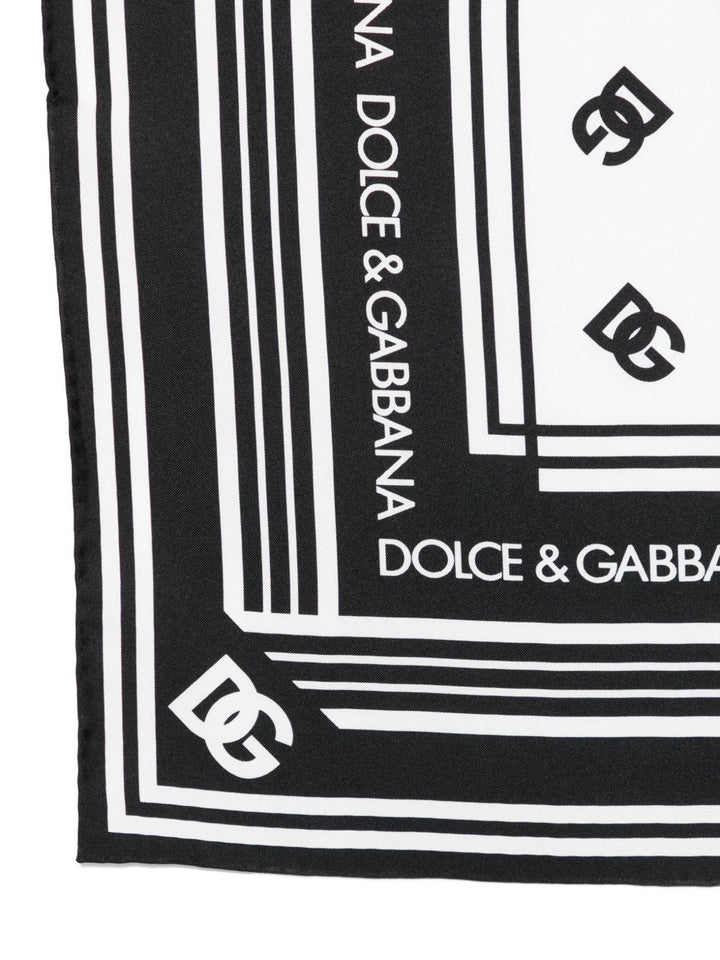 Dolce & Gabbana logo-pattern silk scarf