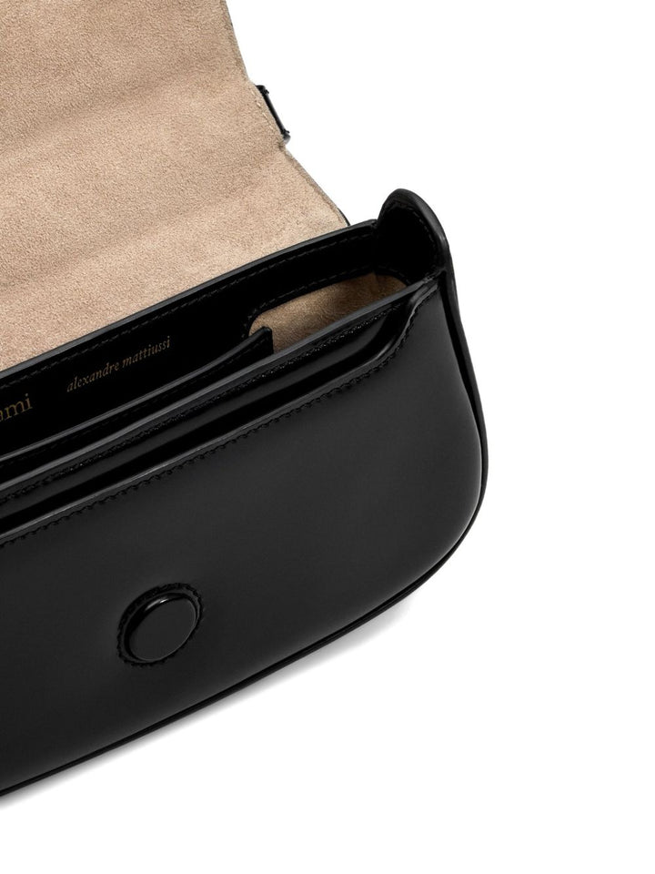 Ami Paris Glazed Leather Small Crossbody bag