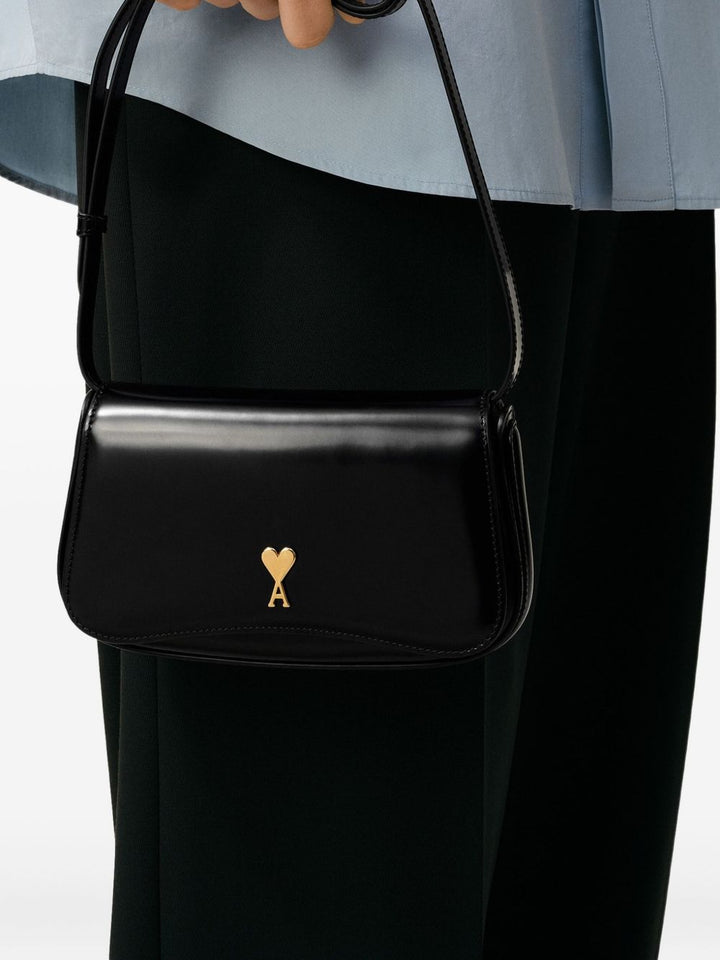 Ami Paris Glazed Leather Small Crossbody bag