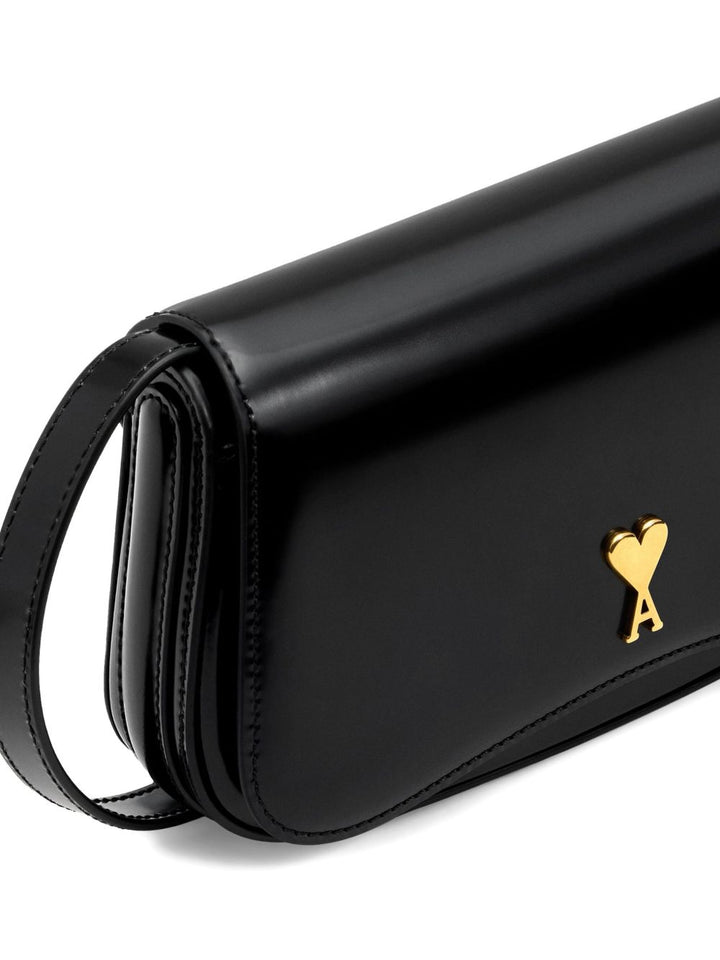 Ami Paris Glazed Leather Small Crossbody bag