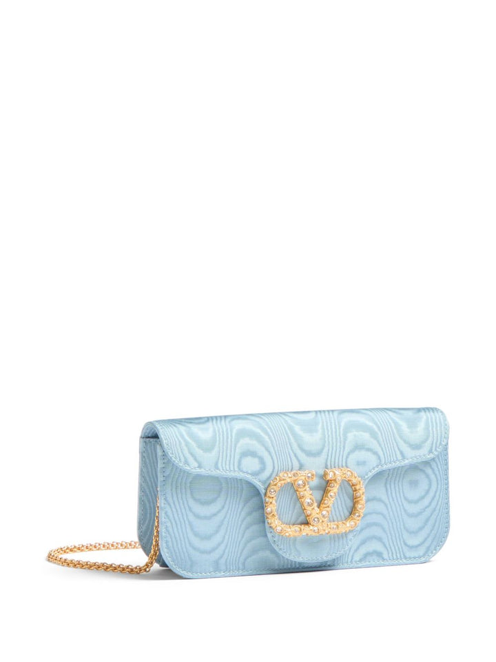 Valentino Garavani loco jewel logo clutch