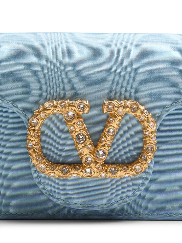 Valentino Garavani loco jewel logo clutch
