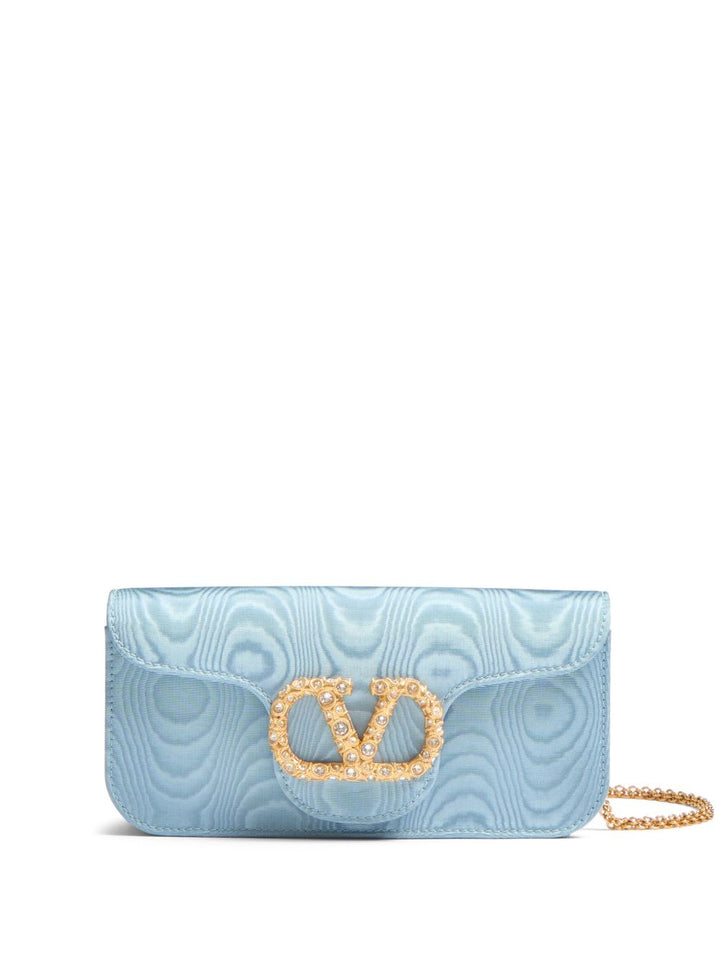 Valentino Garavani loco jewel logo clutch