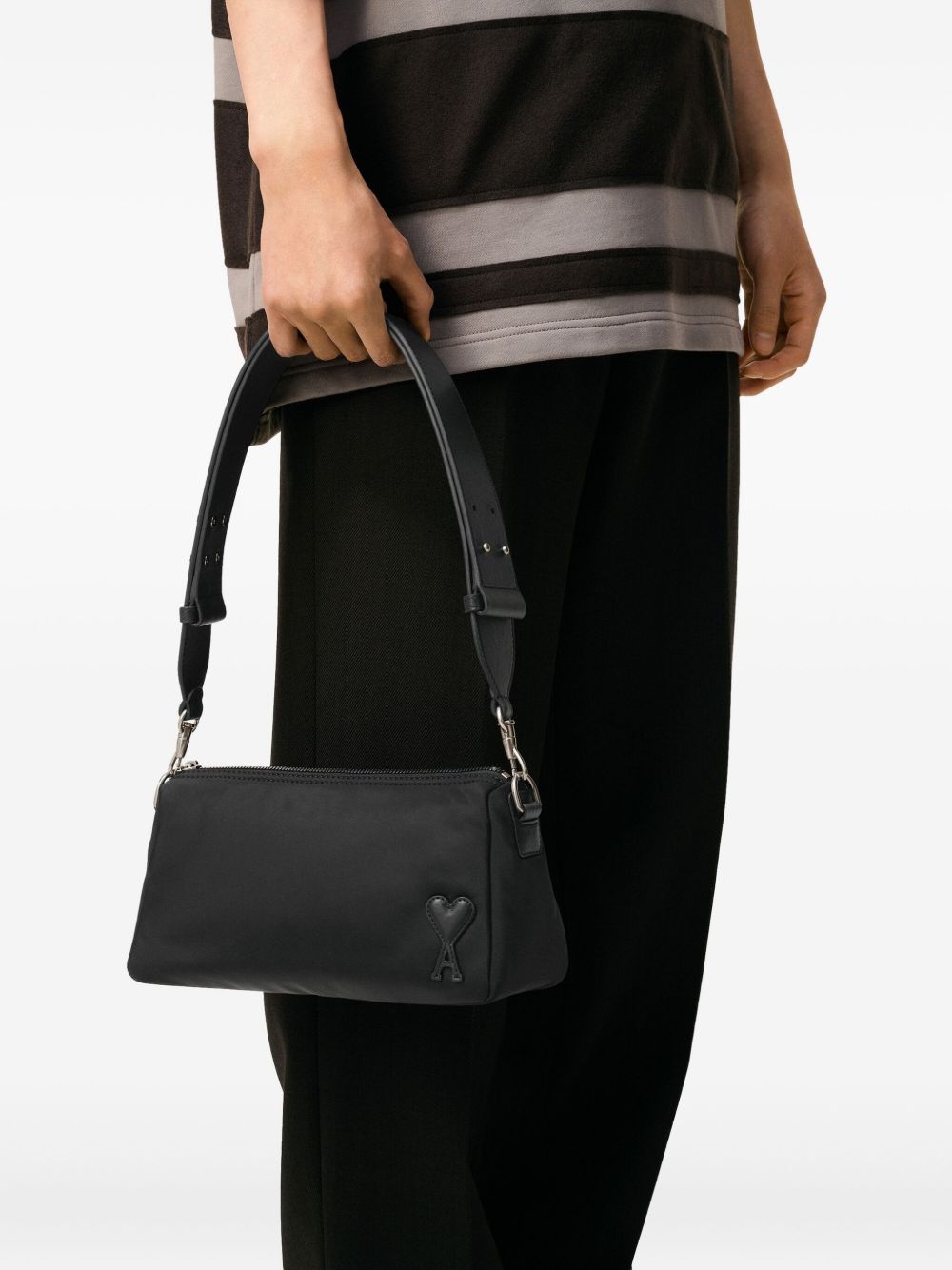 Ami Paris Nylon Canvas Marcel Lunch Box Bag