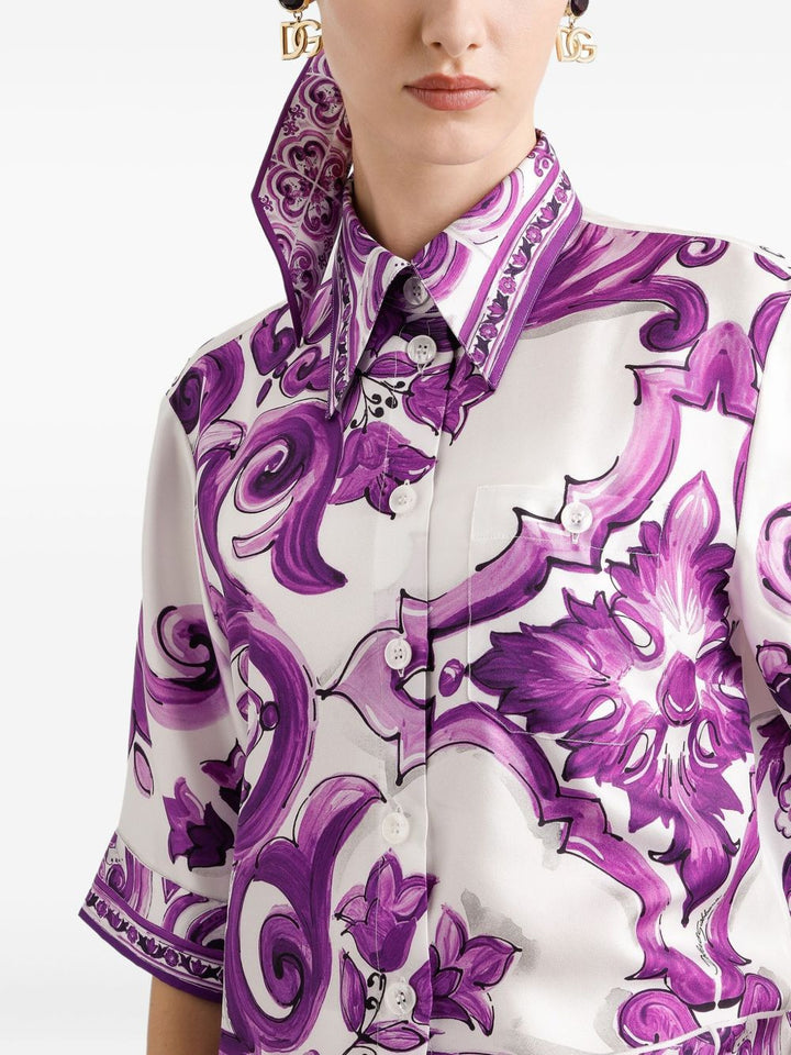 Dolce & Gabbana majolica print shirt