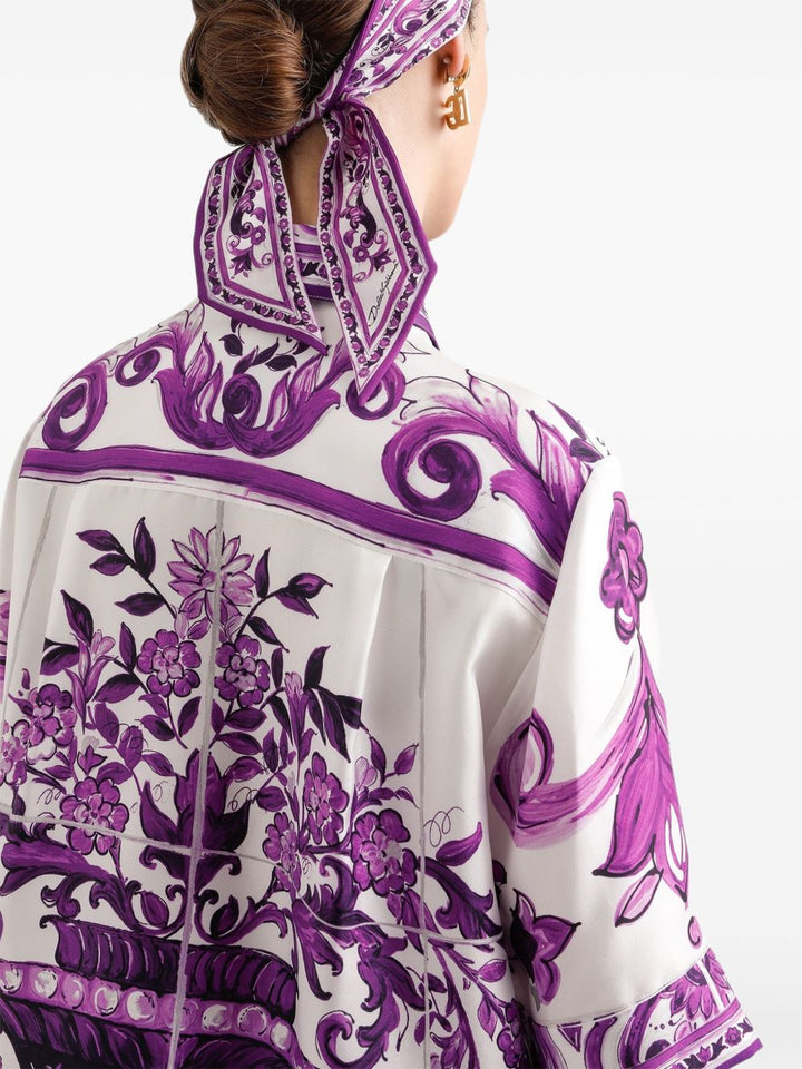 Dolce & Gabbana majolica print shirt