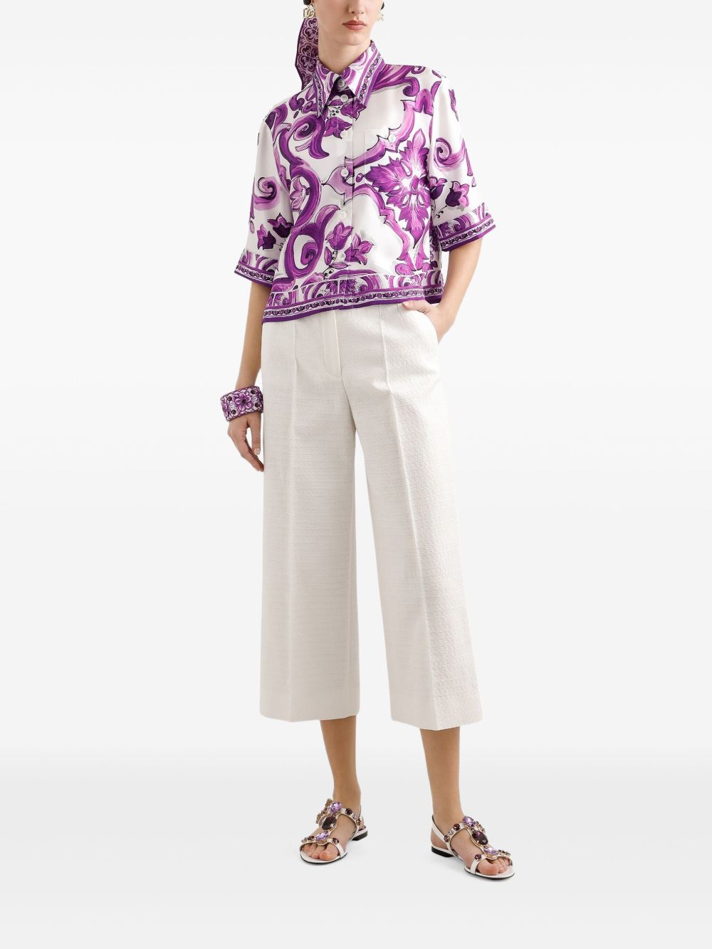 Dolce & Gabbana majolica print shirt