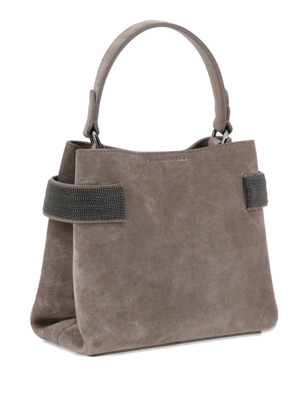 Brunello Cucinelli Essence Small Suede Top-Handle Bag