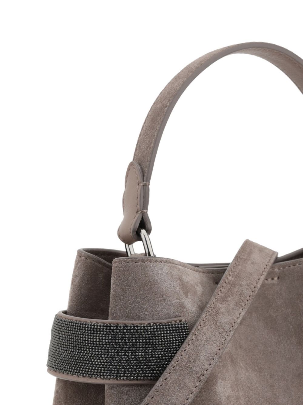 Brunello Cucinelli Essence Small Suede Top-Handle Bag