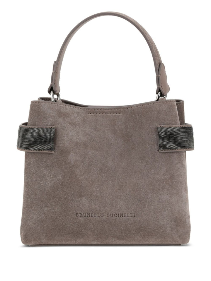 Brunello Cucinelli Essence Small Suede Top-Handle Bag