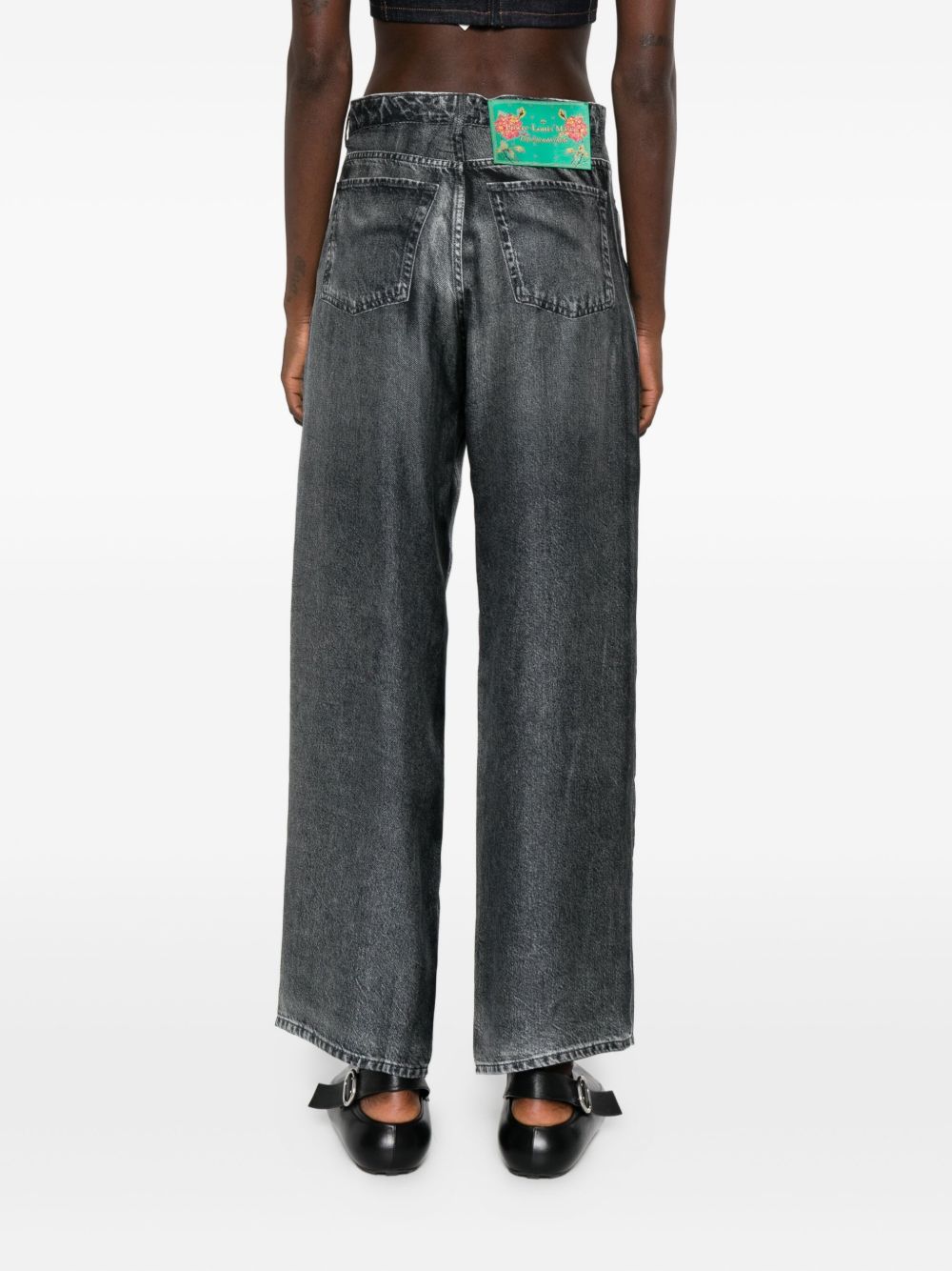Pierre Louis Mascia denim print silk pants