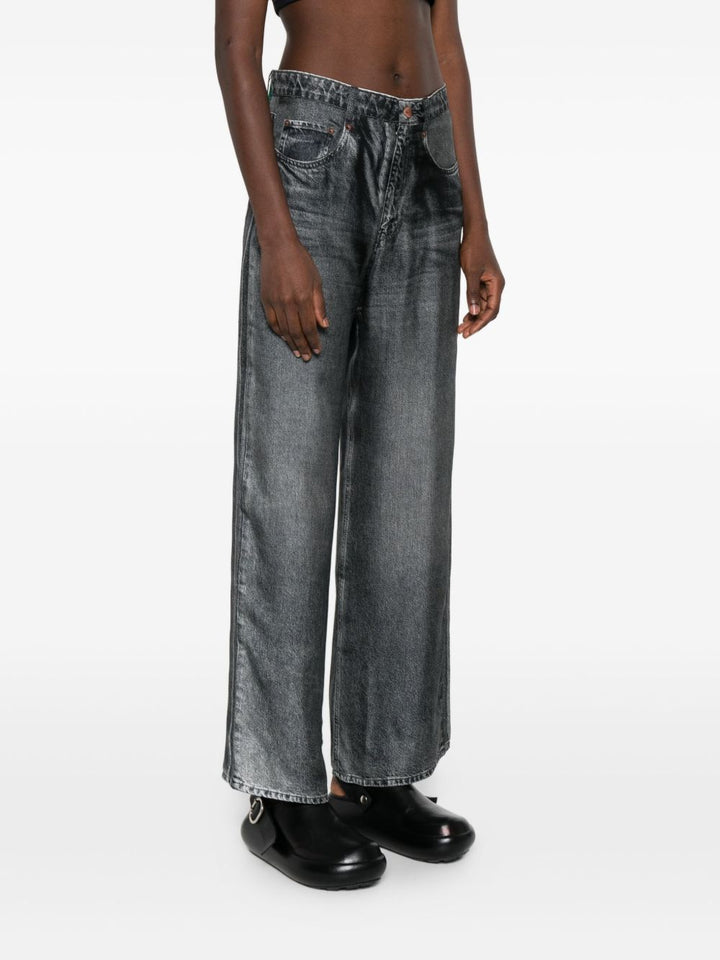 Pierre Louis Mascia denim print silk pants