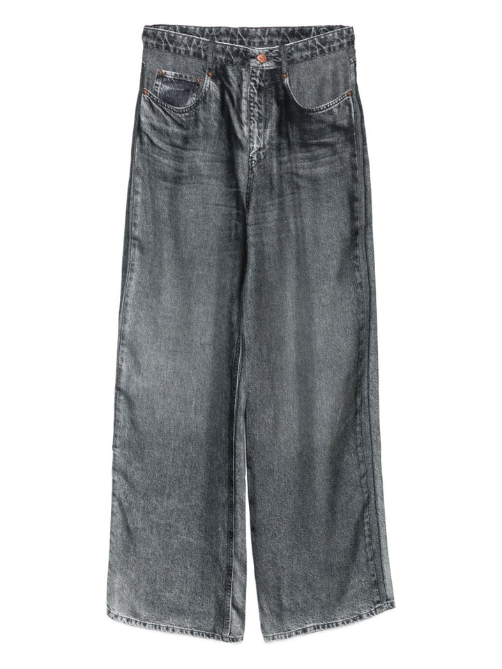 Pierre Louis Mascia denim print silk pants