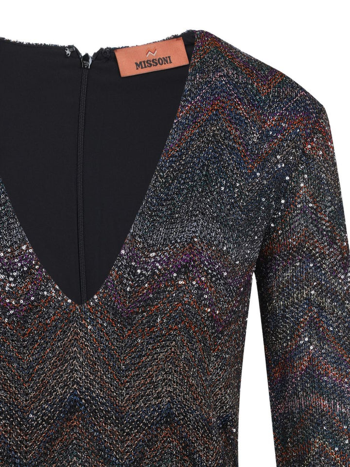Missoni zigzag knit mini Dress